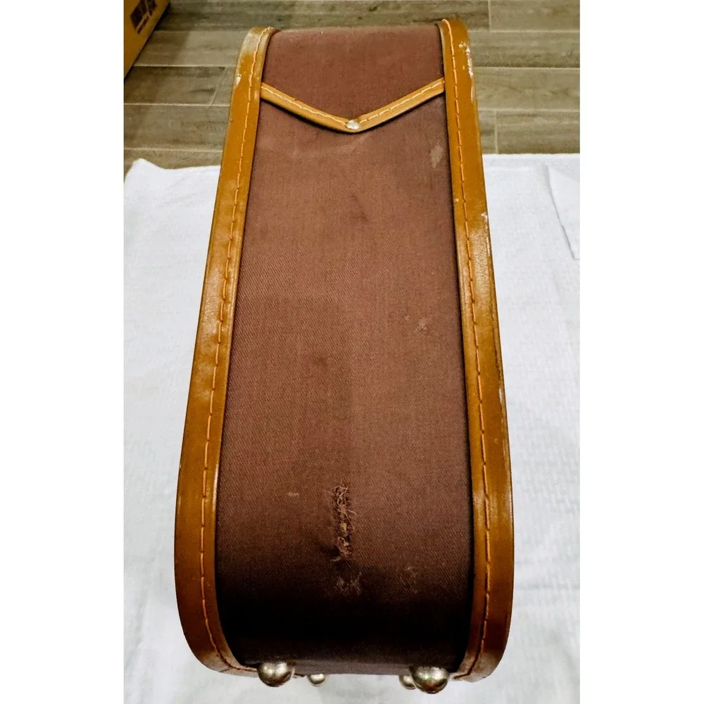 Vintage Flite-Line Carry On Suitcase Luggage Brown Tan 21